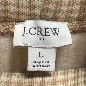 J. Crew Cream Waffle-Knit Turtleneck Sweater